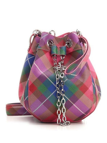 Chrissy Small Bucket Bag Candy Tartan - VIVIENNE WESTWOOD - BALAAN 1