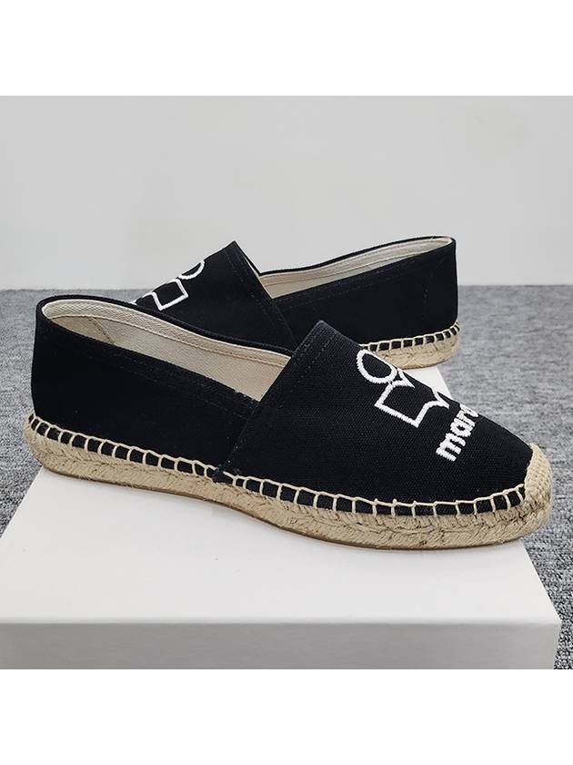 Canae Embroidered Logo Canvas Espadrilles Black - ISABEL MARANT - BALAAN 3