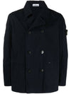 Wappen Patch Cordura Double Breasted Jacket Navy - STONE ISLAND - BALAAN 3