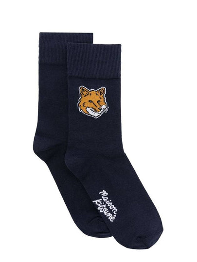 Fox Head Socks Blue - MAISON KITSUNE - BALAAN 2