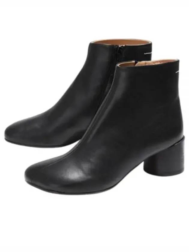 Women's Anatomic Tabi Toe Leather Middle Boots Black - MAISON MARGIELA - BALAAN 2