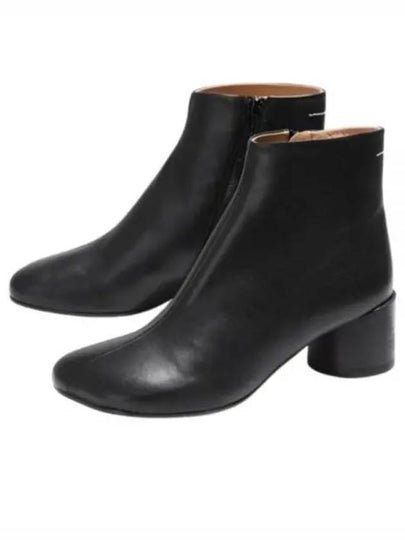 Women's Anatomic Tabi Toe Leather Middle Boots Black - MAISON MARGIELA - BALAAN 2