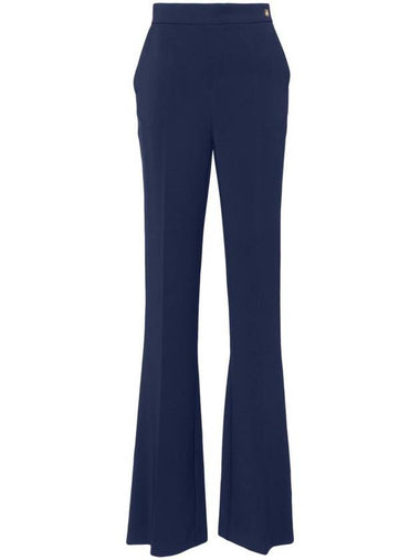 Elisabetta Franchi Logo-Rivet Crepe Trousers - ELISABETTA FRANCHI - BALAAN 1