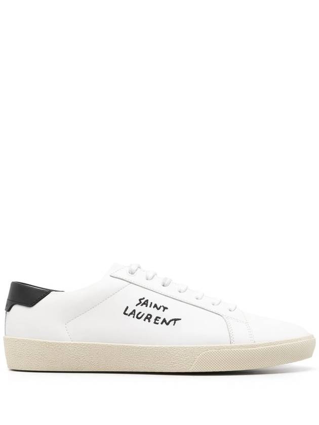 Court Classic SL 06 Leather Low Top Sneakers White - SAINT LAURENT - BALAAN 2