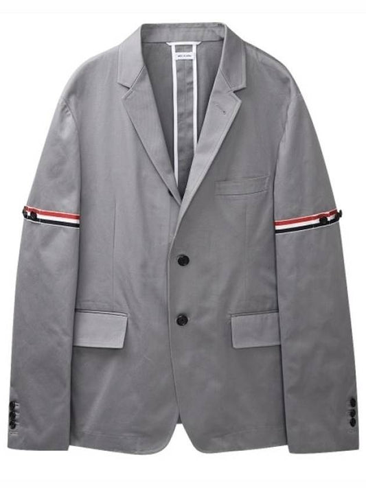 Armband Unconstructed Classic Jacket Navy Grey - THOM BROWNE - BALAAN 2