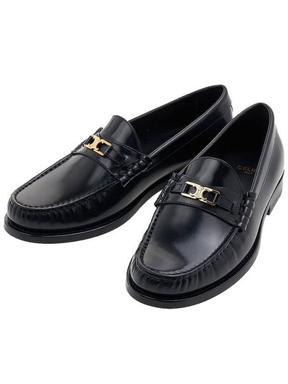 Luco Triomphe Polished Bull Loafers Black - CELINE - BALAAN 2