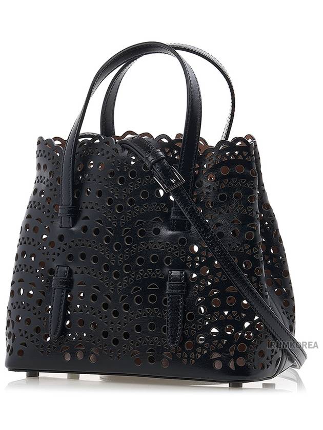 Mina 20 Vienne Wave Lux Calfskin Tote Bag Black - ALAIA - BALAAN 4