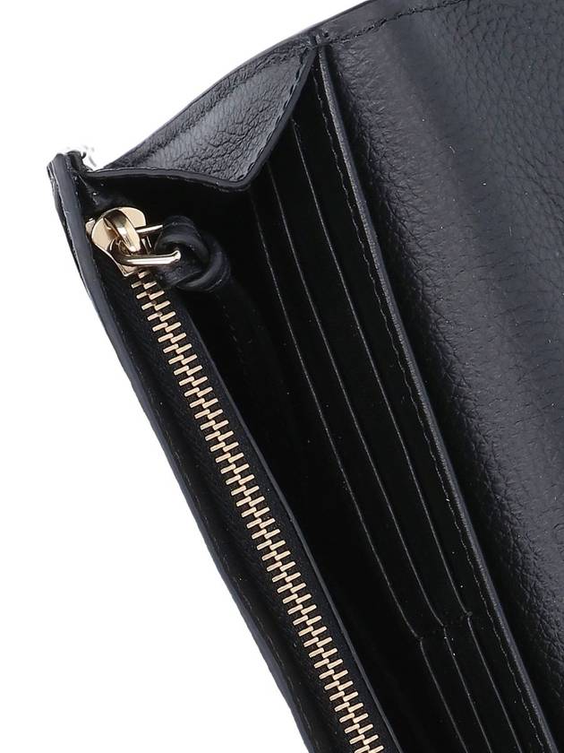 Alphabet Charm Leather Flap Long Wallet Black - CHLOE - BALAAN 2