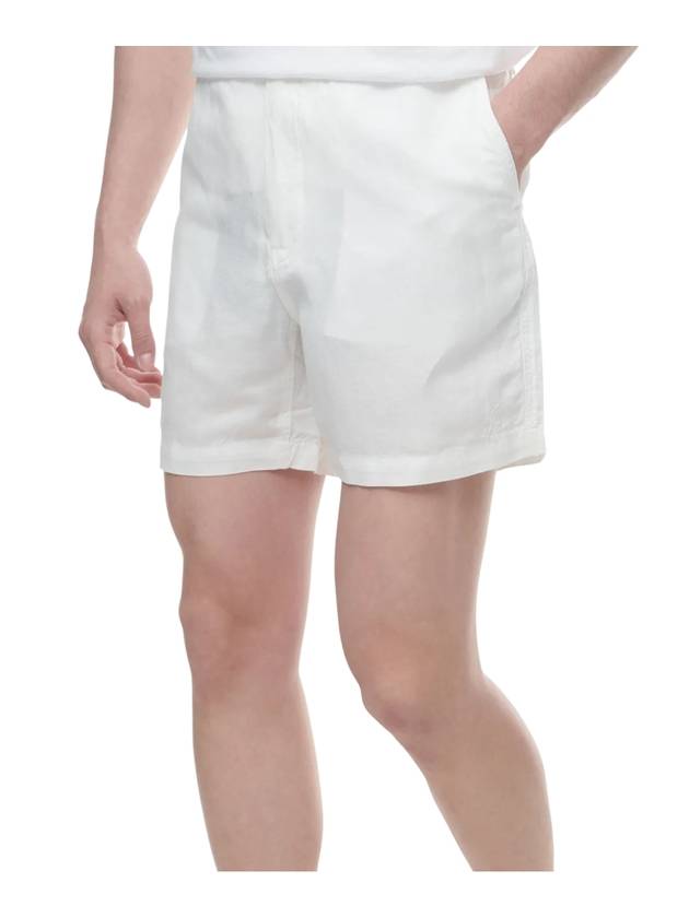 Classic Fit Linen Blend Prepster Shorts White - POLO RALPH LAUREN - BALAAN 1