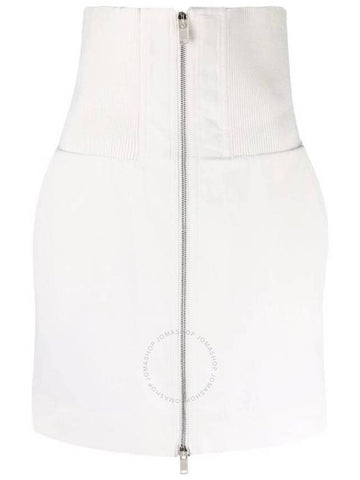 Stella Mccartney Ladies White Alter Mat Mini Zip Skirt, Brand Size 34 (US Szie 0) - STELLA MCCARTNEY - BALAAN 1