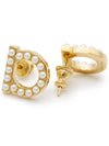 Gancini Pearl Earrings Gold - SALVATORE FERRAGAMO - BALAAN 6