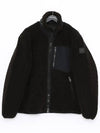 Men's Sagrek Shearling Fleece Zip-Up Jacket Black - MOOSE KNUCKLES - BALAAN 3