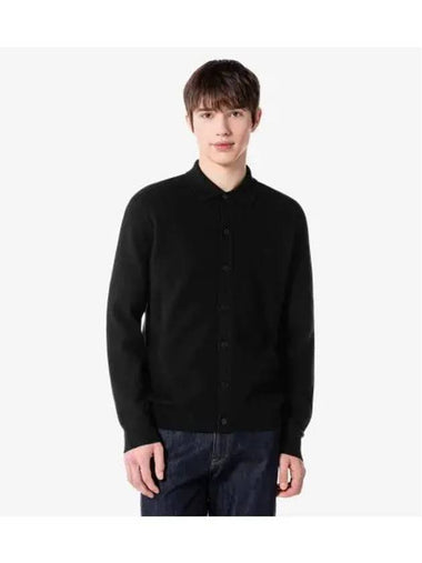 Men s Shirt Collar Cardigan Black - LACOSTE - BALAAN 1