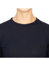 Women's Logo Hem Slim Short Sleeve T-Shirt Navy - JIL SANDER - BALAAN.