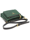 BT0693 Green Tesuto Pocono Nylon Gold Triangle Cross Bag - PRADA - BALAAN 4