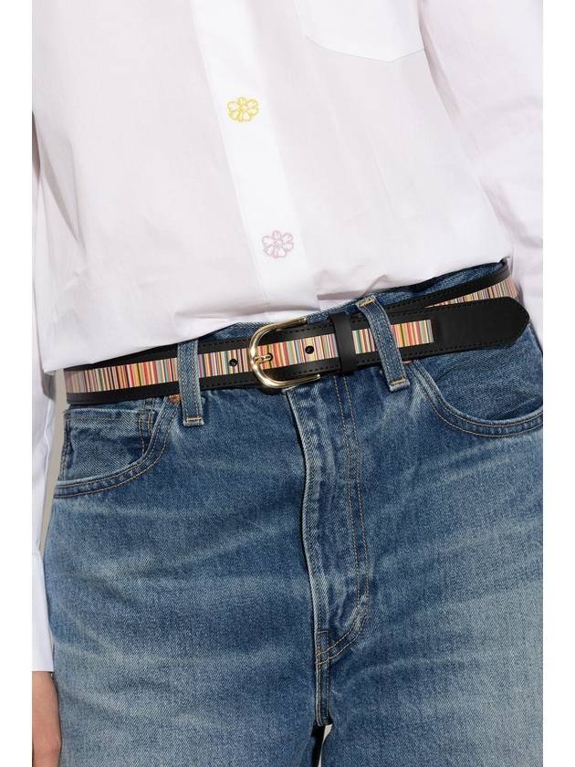 Striped Leather Belt W1A7612LSIGST - PAUL SMITH - BALAAN 3