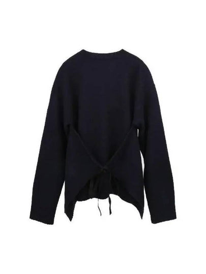 Back tie detail crew neck knit J01GP0101 J14601402 - JIL SANDER - BALAAN 2