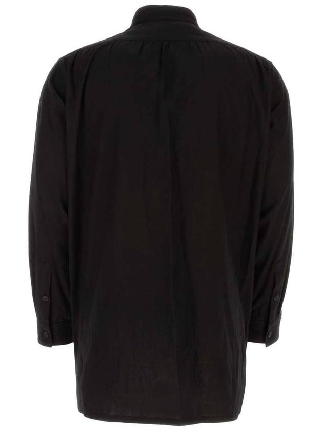 BLACK Black cotton shirt HJB20022 1 - YOHJI YAMAMOTO - BALAAN 3