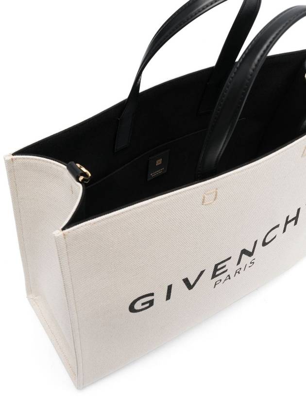 G Logo Canvas Medium Tote Bag Beige - GIVENCHY - BALAAN 4