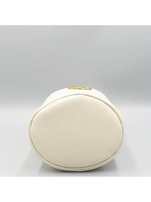 575163 Ivory leather GG Marmont mini bucket cross bag - GUCCI - BALAAN 5