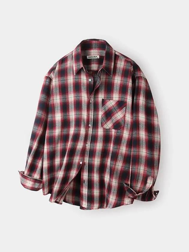 Cloud Multi Check Long Sleeve Shirt Red - INDUST - BALAAN 10