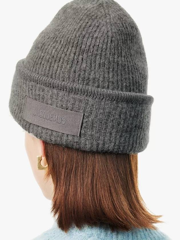 The Gros Grain Beanie Grey - JACQUEMUS - BALAAN 4