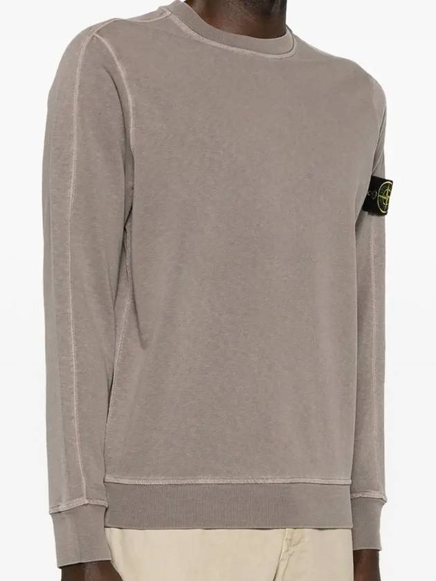 Garment Dyed Malfile Crewneck Sweatshirt Grey - STONE ISLAND - BALAAN 3