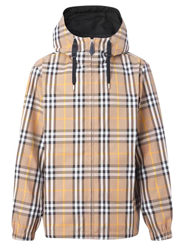 Vintage Check Reversible Hooded Jacket Beige - BURBERRY - BALAAN.