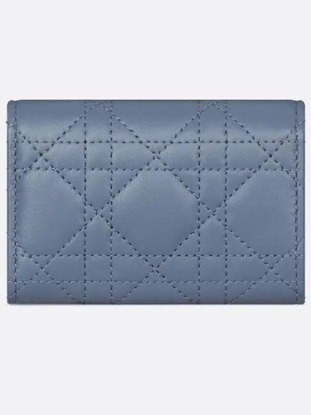 Jolie Glycine Cannage Lambskin Half Wallet Powder Denim Blue - DIOR - BALAAN 5