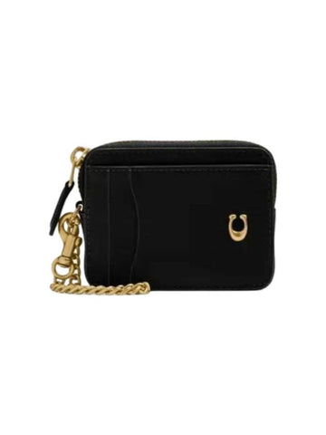 Essential Chain Card Wallet Black - COACH - BALAAN 1