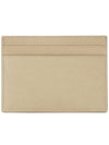 Cassandre Debossed Logo Leather Card Wallet Beige - SAINT LAURENT - BALAAN 3