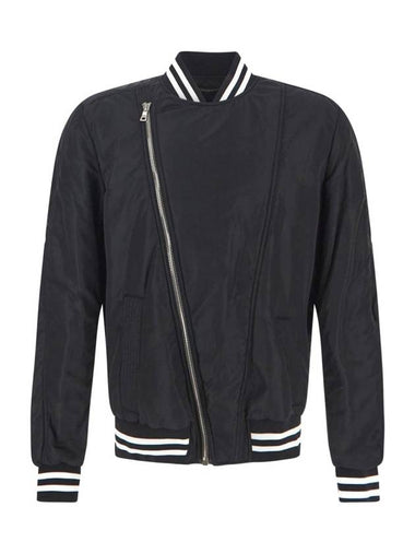 Back Logo Print Bomber Jacket Black - BALMAIN - BALAAN 1