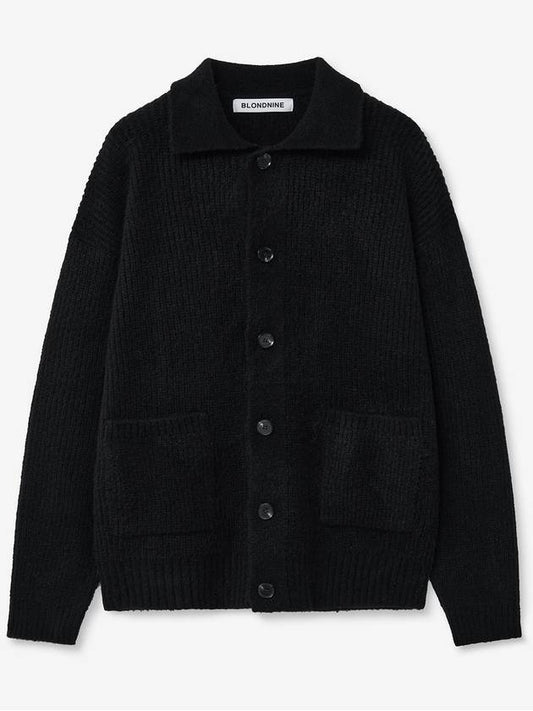 Button collar knit cardigan_black - BLONDNINE - BALAAN 1