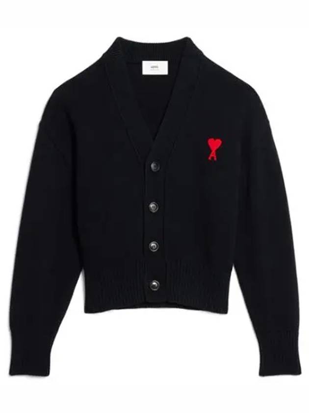 Men's de Coeur Heart Cardigan Black - AMI - BALAAN 2