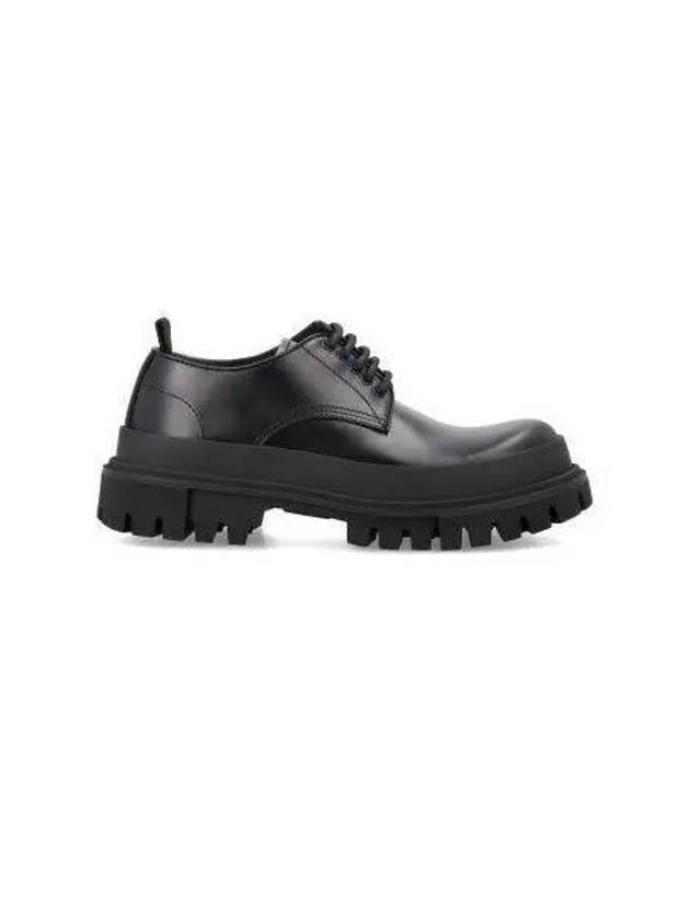 Dolce Gabbana Lace up Lug Sole Derby Shoes Black CS2057 AD410 - DOLCE&GABBANA - BALAAN 1