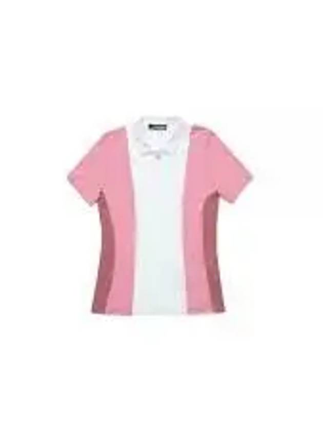 Women's Evelina Golf Polo Shirt Strawberry Ice - J.LINDEBERG - BALAAN 2