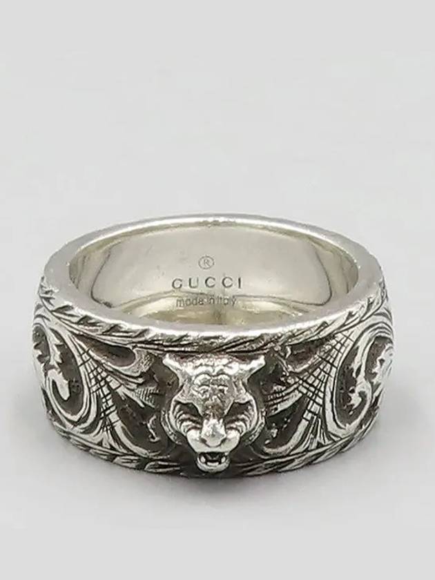 433571 Feline Head Slim Silver Ring No 18 - GUCCI - BALAAN 2