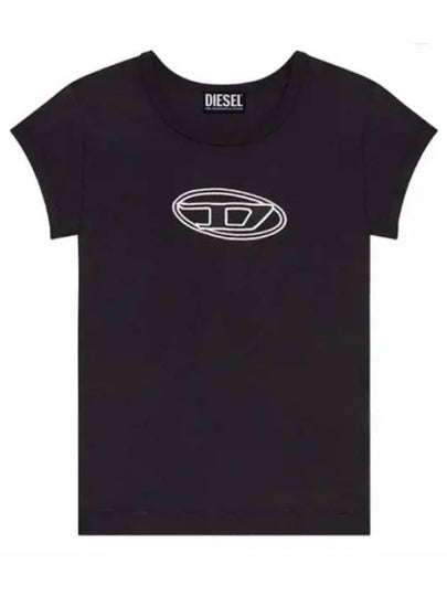 T Angie Peekaboo Logo Short Sleeve T-Shirt Black - DIESEL - BALAAN 2