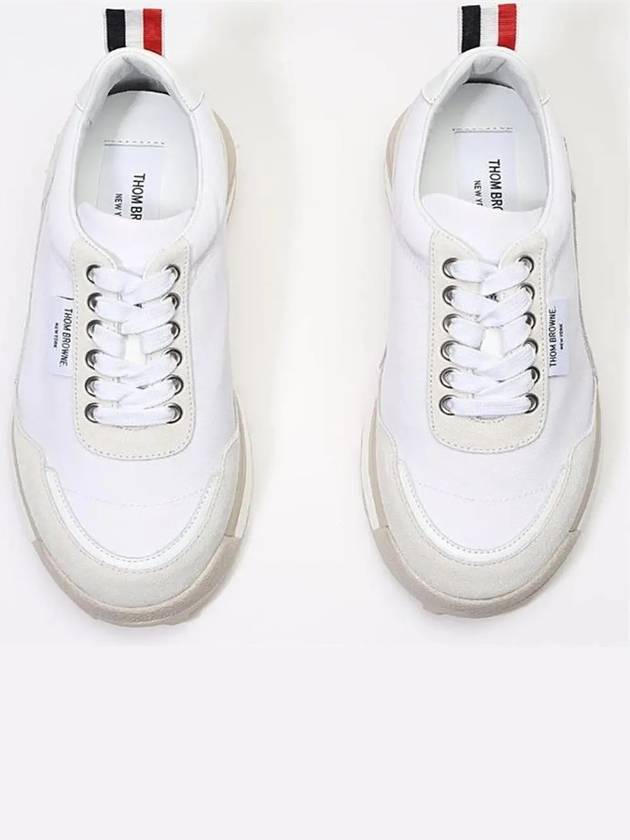 Alumni Eco Nylon Sneaker Tonal White Fun Mix - THOM BROWNE - BALAAN 5