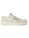 Logo Print Leather Low-Top Sneakers White - MSGM - BALAAN 2