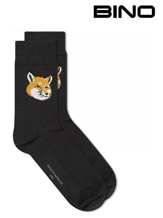 Fox Head Socks Black - MAISON KITSUNE - BALAAN 2