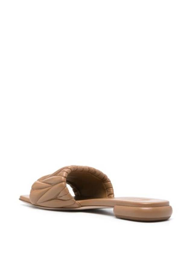 Matelasse Nappa Leather Slippers Caramel - MIU MIU - BALAAN 5