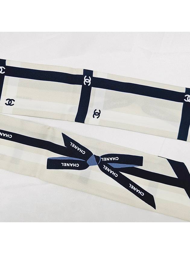 Logo Ribbon Lettering Bandeau Silk Scarf AA9826 - CHANEL - BALAAN 5