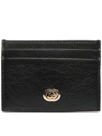 Interlocking Card Wallet Black - GUCCI - BALAAN 2