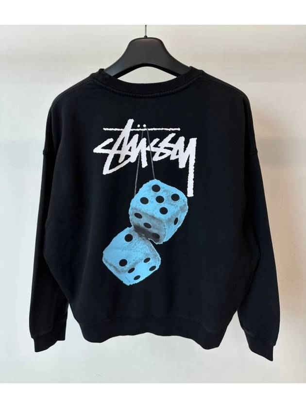 AU Australia FUZZY DICE Crew Sweatshirt ST124W2204 Black WOMENS - STUSSY - BALAAN 7