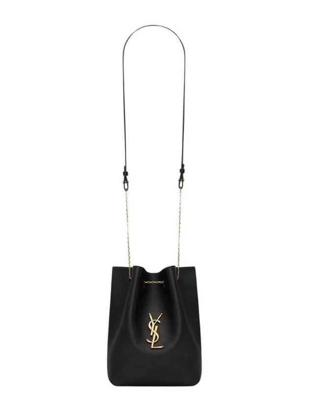 Pochon Lambskin Cross Bag Black - SAINT LAURENT - BALAAN 1