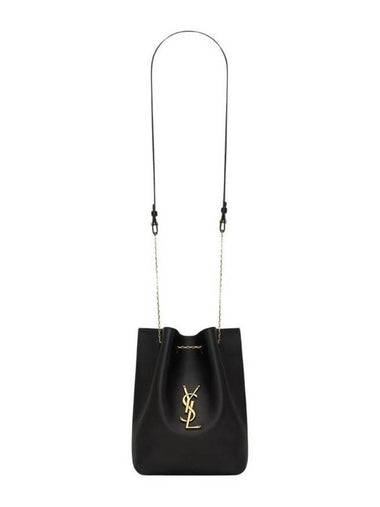 Pochon Lambskin Cross Bag Black - SAINT LAURENT - BALAAN 1