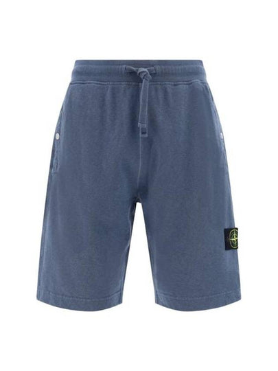 Wappen Patch Old Regular Fit Shorts Avio Blue - STONE ISLAND - BALAAN 2