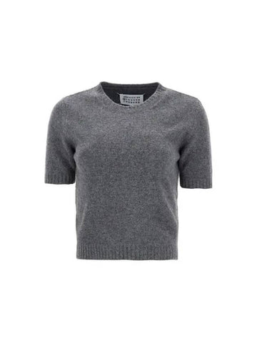 Maison Margiela Backstitch Crew Neck Wool Short Sleeve Knit S51HL0017 M13058 859MC - MAISON MARGIELA - BALAAN 1