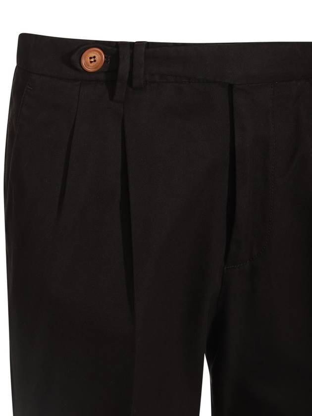 Pleated Detail Chino Straight Pants Black - BRUNELLO CUCINELLI - BALAAN 6